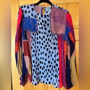 Blank London/Anthropologie Colorful Patterned Women's Top